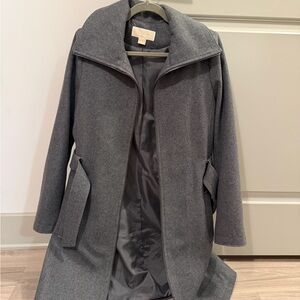 Michael Kors Gray Trench Coat Small Like New (Wool)